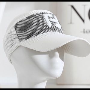 White Sport Visor Hat Cap
